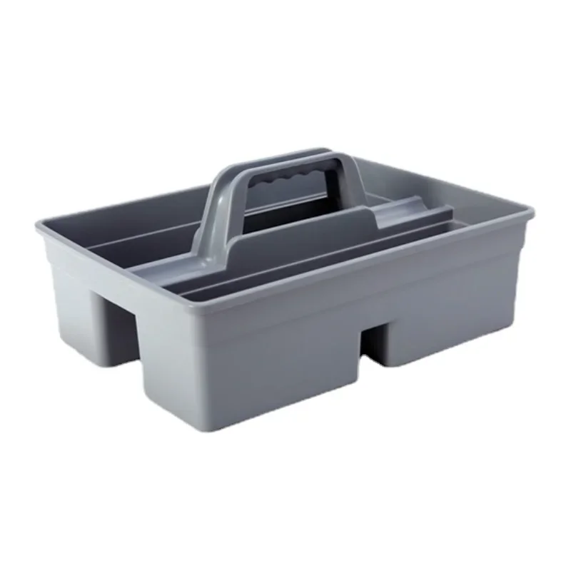 

3 Storage Baskets Dividers General Purpose Executive Series Plastic Tote Tray Cleaning Caddy Carry with Handle