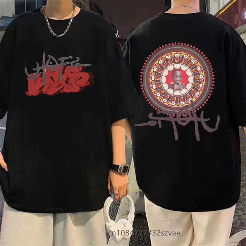 

Rapper Cactus Jack Album Utopia Graphic T Shirts Summer Hip Hop Trend Short Sleeve T Shirt Unisex Street Fashion Loose T-shirts
