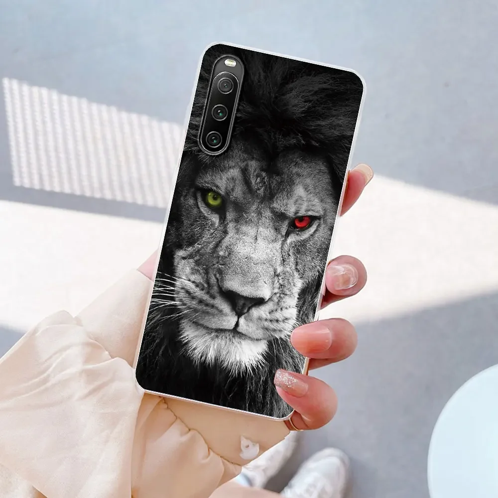 Elegant Marble Painted Clear Silicone Case for Sony Xperia 10 IV & 5 IV