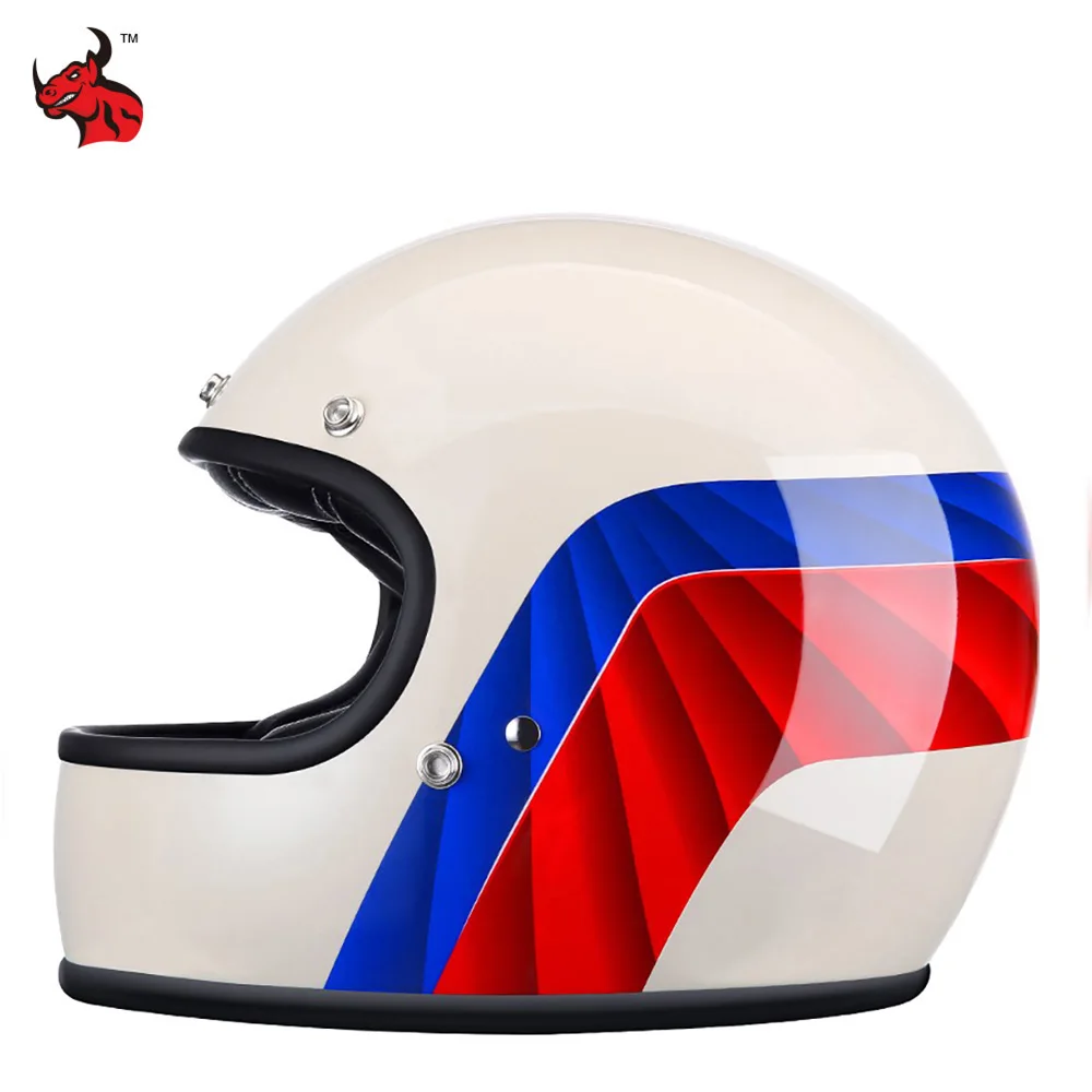 

Helmets For Motorcycles DOT Certification Full Face Retro Secure Capacete Motorcycle Equipment Adult Helmet Locomotive Helmet
