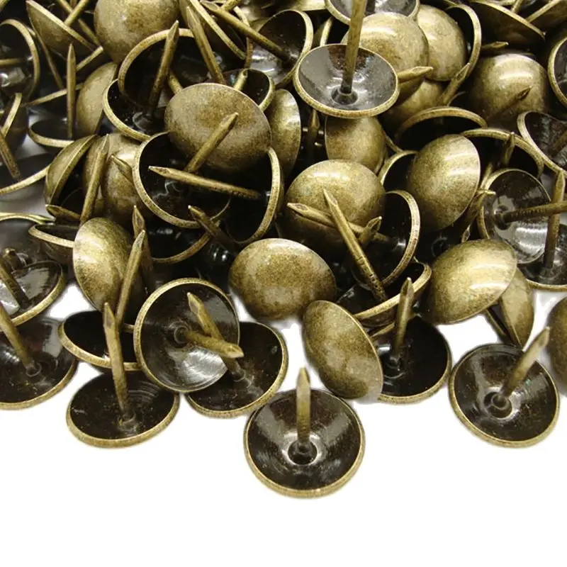 5Pcs/Lot Wine Jewelry Chest Wooden Box Hobnail Case Furniture Sofa Decorative Tacks Stud Pushpin Antique Bronze Upholstery Nails