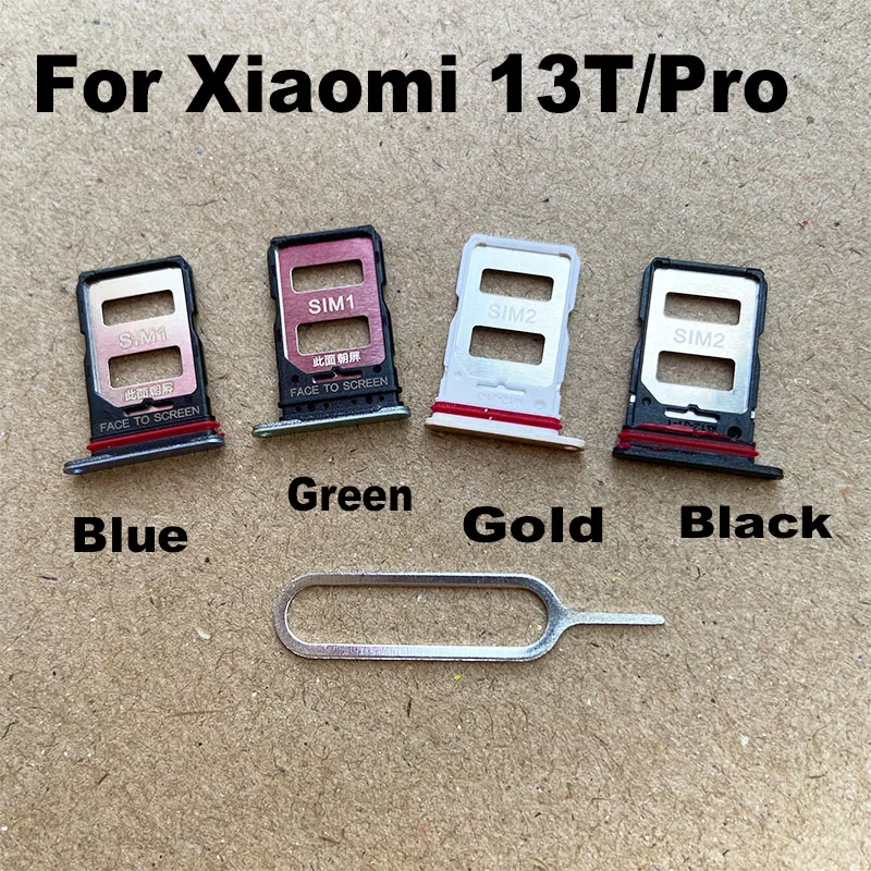 

1PCS SIM Card Tray For Xiaomi MI 13T Pro / 13T Sim Card Holder Slot adapter and Micro SD Tray Holder With Free Eject Pin