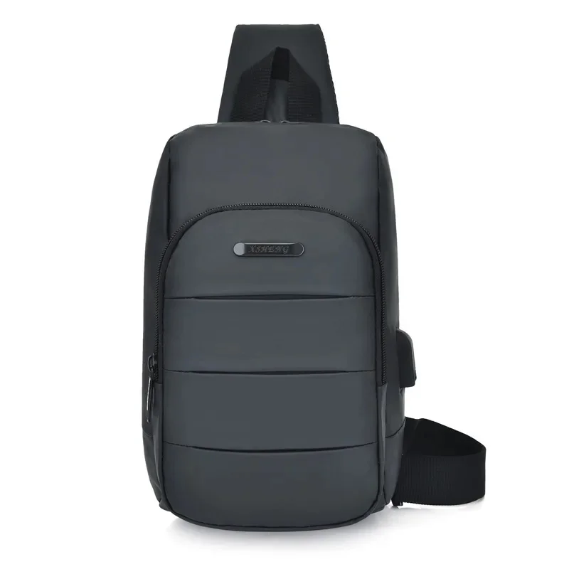 

2024 Men's Nylon Waterproof USB Multifunction Crossbody Shoulder s Pack Messenger Travel Chest Bag Short Trip for Male