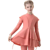 Skirts for Girls of Age 13 Muslim Swimsuit Girls 3 Piece Full Cover Hijab Burkini Arabic Swimwear Sunsuit Beachwear M Apparel 2