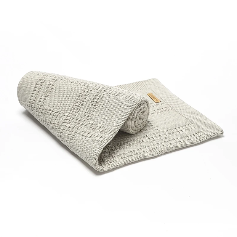 Newborn Baby Cotton Blankets Knit 90*70cm Infant Babies Boys Girls Month Stroller Nursery Swaddle Wrap Cradle Quilts All Seasons cotton muslin blanket cotton blanket swaddle blanket cotton swaddle cotton gauze blanket cotton knit blanket knit blanket