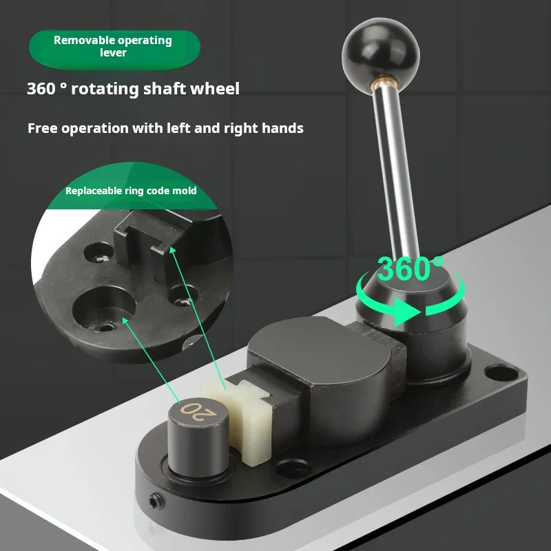 Macchina piegatubi per anelli in metallo per la creazione di gioielli Kit di strumenti per pressa rotante per formatura rotonda in rame oro argento per artigianato fai-da-te - immagine 2
