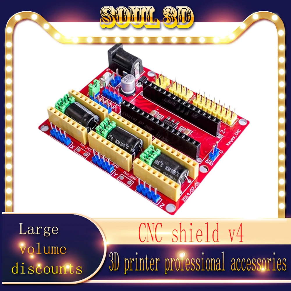 CNC shield v4 engraving machine kit expansion board NANO expansion board A4988 driver 3D printer accessories 3d printer accessories nano 3d printer nozzle for mickey dora minnie x1 x2 x3 x4