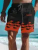 Waves Men's 3D Printed Board Shorts Swim Trunks Elastic Waist Drawstring Summer  New Hawaiian Beach Style Letter Design 4