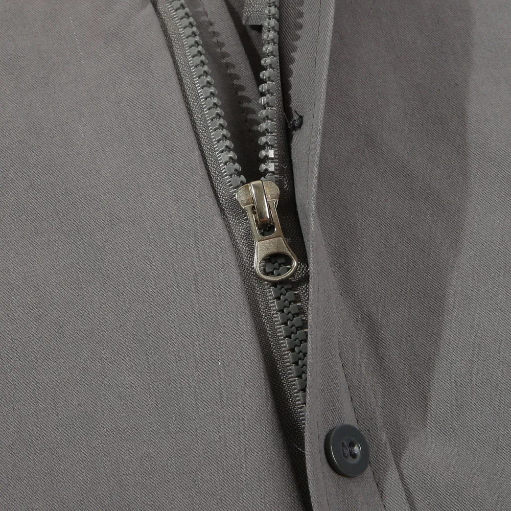 Men Casual Long Sleeve Zip Up Oxford Shirt