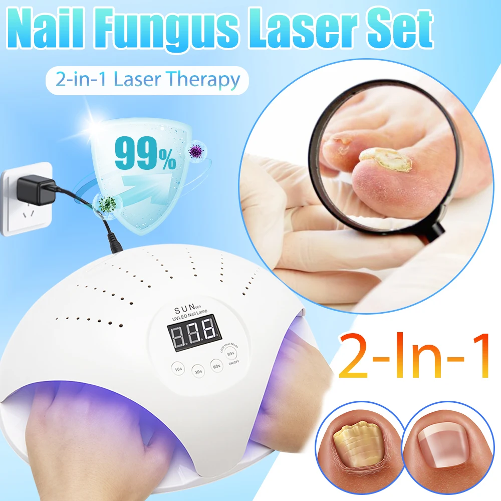 2-In-1 Fungal Nail Laser Device Repair Fast Nails Fungus Onychomycosis Repair Toenail Fingernail Removes Nail Fungus Foot Care nail fungus remover,laser therapy pen