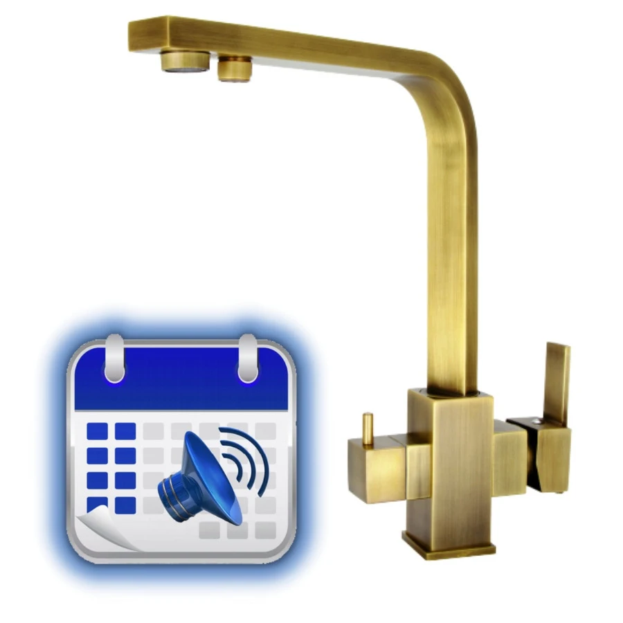 Смеситель 2 в 1 бронза горячая и холодная вода из фильтра одном гибридном кране +