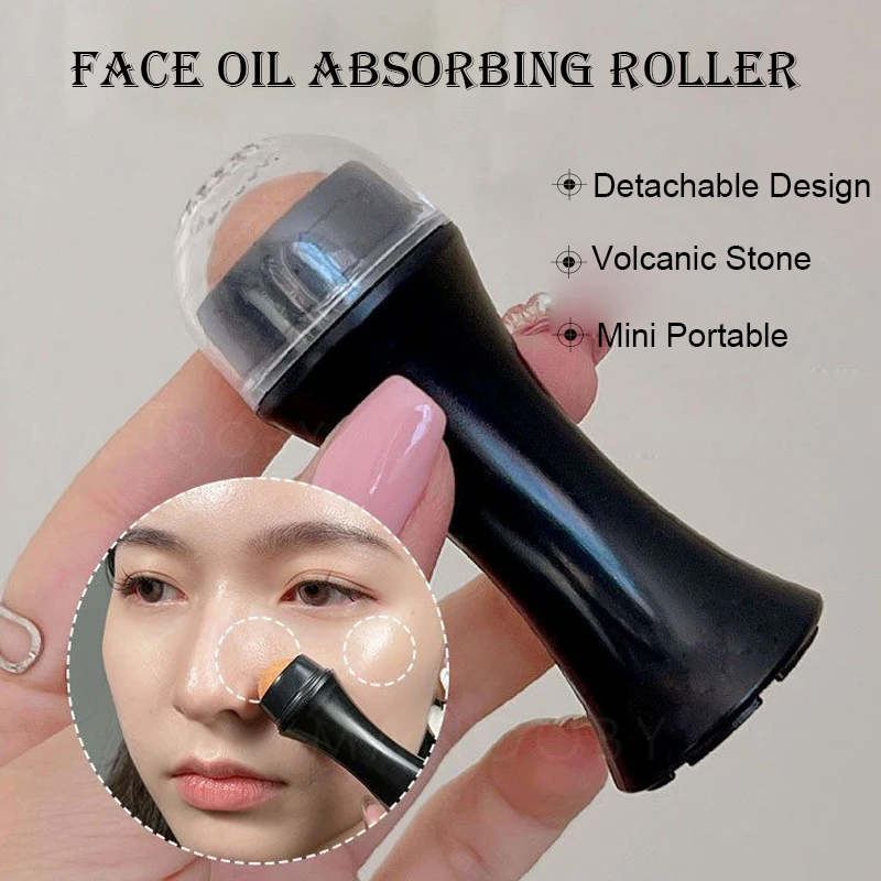 NewFaceOilAbsorbingRollerSkinCareToolVolcanicStoneOil