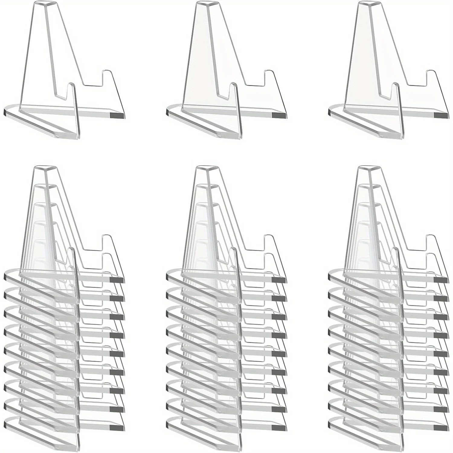 10/20/30pcs 투명 아크릴 코인 디스플레이 스탠드 트레이딩 카드 스탠드 기념 코인 미니 스탠드 배지 스탠드 장식품