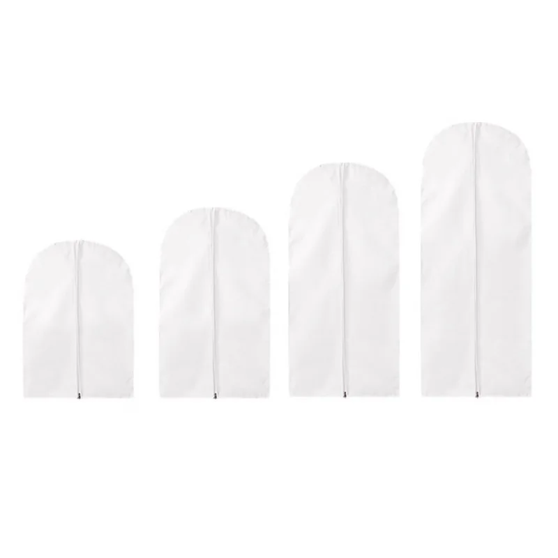 3764 Clothes Dust Cover Hanging Bag Clothes Dust Cover Suit Hanging Long Down Jacket Household Transparent Coat Bag 5PCS/LOT 5