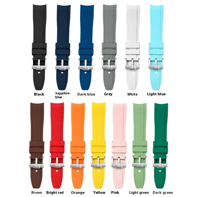 High Tensile Silicone Strap with Universal Curved End and Butterfly Buckle