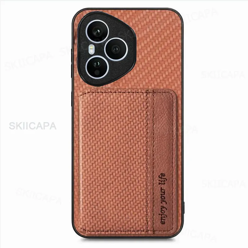 Leather Wallet Phone Case with Card Holder & Magnetic Stand