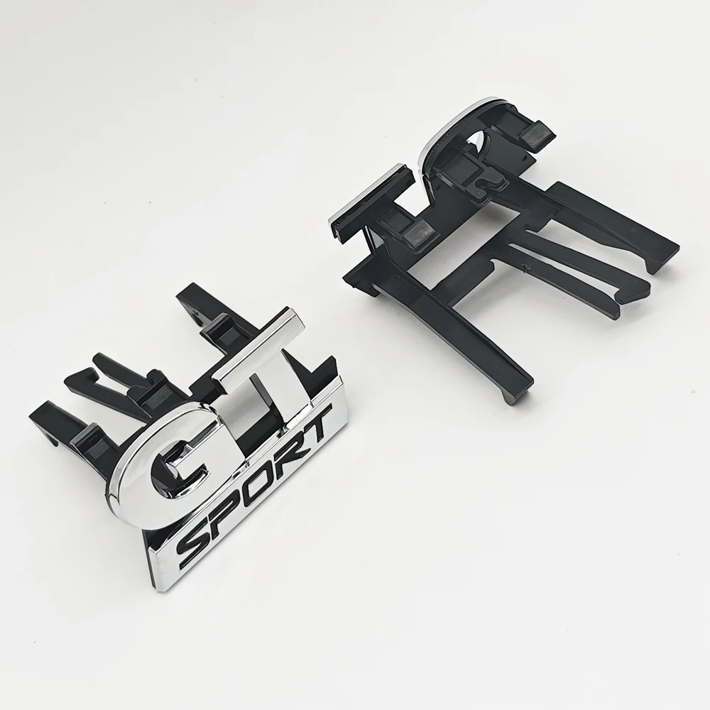 3D ABS 로고 GT 스포츠 엠블럼 자동차 전면 그릴 배지 스티커 폭스바겐 VW 폴로 골프 5 6 MK5 파사트 B5 투란 보라 액세서리
