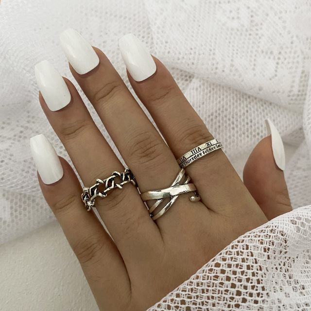 Women's Ring Open Knuckle Ring Creative Retro Star Moon Ring Old Ring Suitable as a Gift for Women Free Shipping