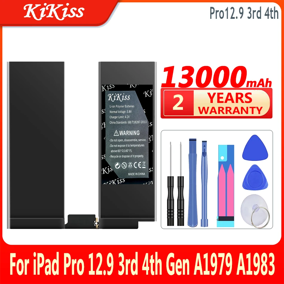 

13000mAh KiKiss Powerful Battery for iPad pro 12.9 pro12.9 3rd 4th Gen A1979 A1983 A1876 A1895 A2014 A2043 A2069