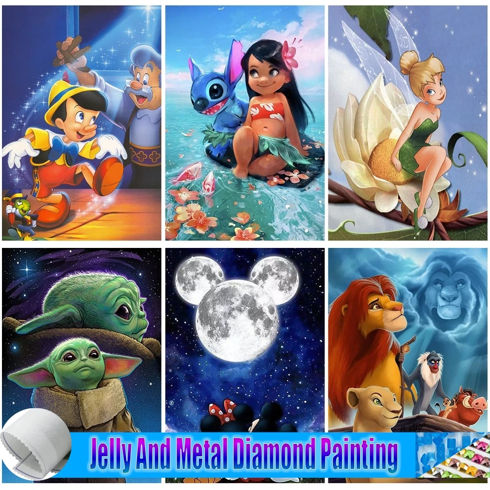 

Disney 5D Diamond Painting Cartoon Tinker Bell Mickey Mouse Moon Embroidery Cross Stitch Pictures Rhinestones Mosaic Home Decor