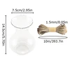 12PCS Transparent Plastic Vases Cute Tiny Flower Bulb Plant Containers Mini Hydroponic Plant Flowerpot Rustic Wedding Home Decor 2