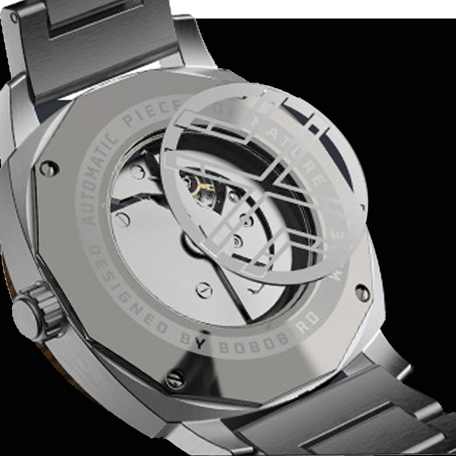 Men's Wooden Stainless Steel Combined Mechanical Pointer Watch Large Luminous Skeleton Punk Business Watch Personalized Gifts
