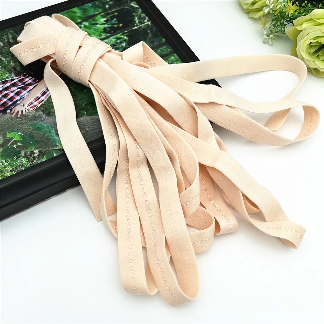 6M/Lot Width 1.50~2.40cm Narrow Quality Elastic Stretch Lace Trim 1
