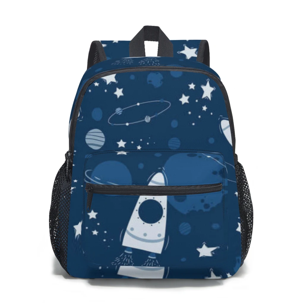 

Space planets rockets stars Baby Backpack Kindergarten Schoolbag Kids Children School Bag