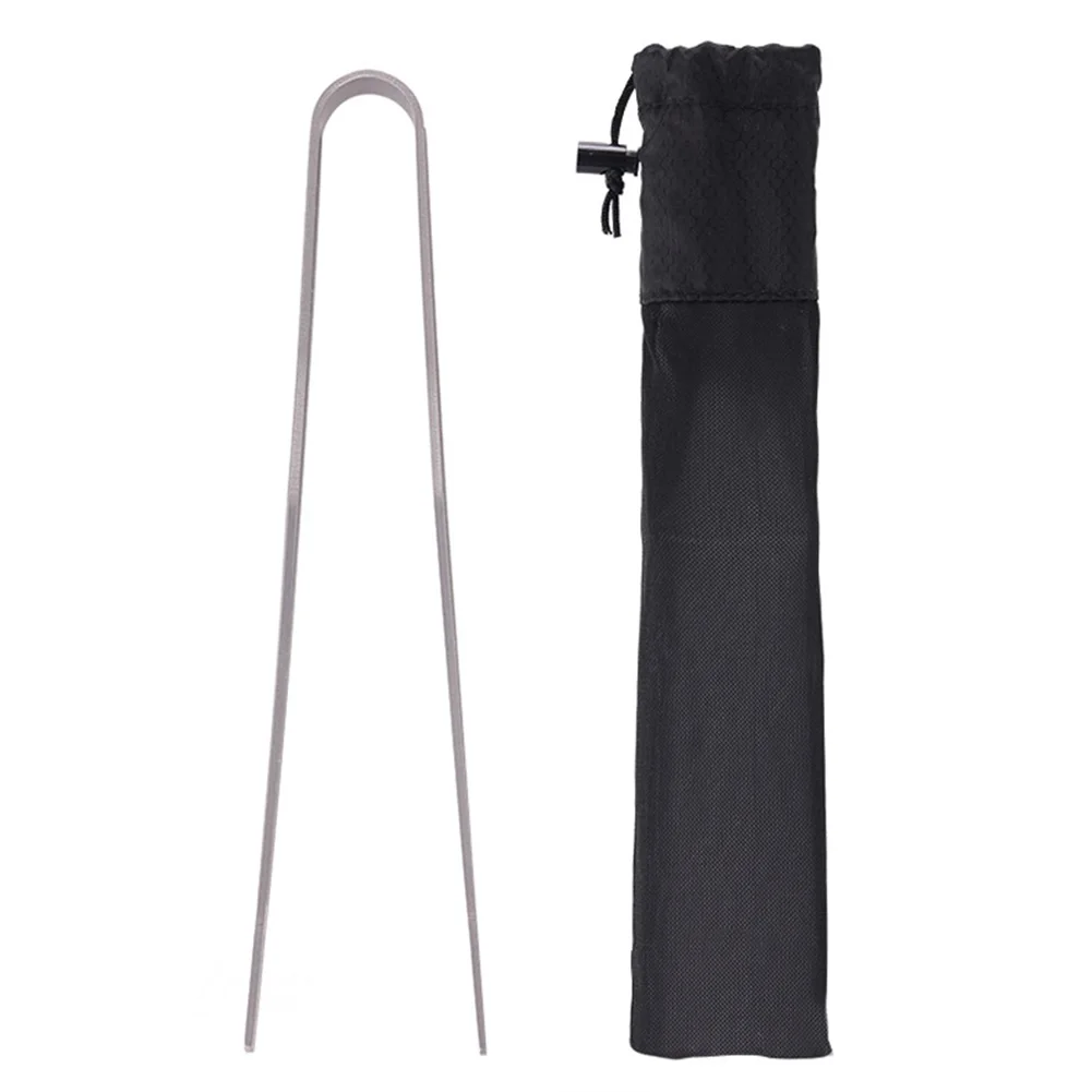 

Инструмент для гриля, зажим для барбекю, титановые щипцы 1,8 мм для приготовления пищи в рюкзаке, легкие походные щипцы, 2023 Антикоррозийные кухонные