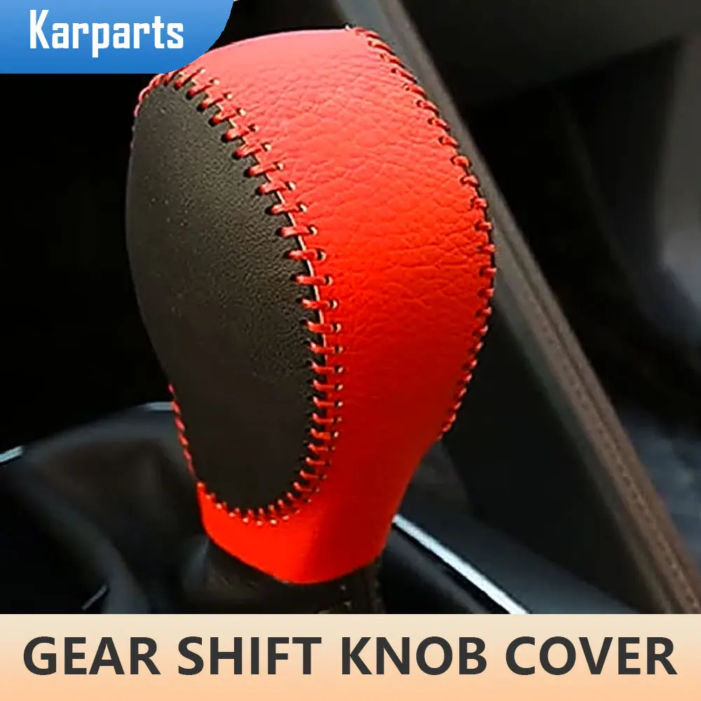 

Genuine Leather Gear Shift Knob Cover for Samsung QM5 QM6 for Renault Koleos Talisman Megane Captur Scenic Kadjar Fluence AT