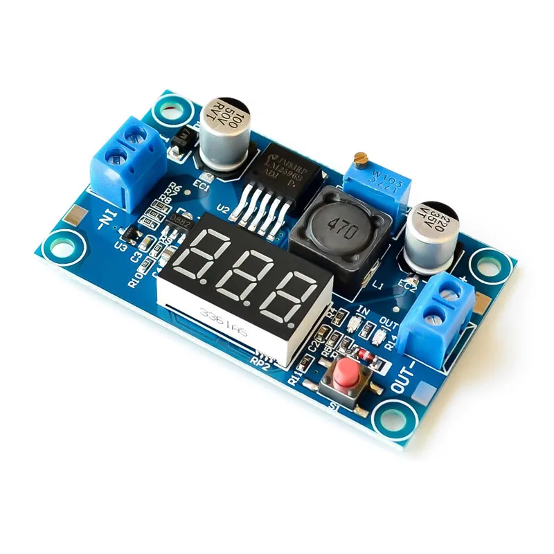 

1~100Pcs Recommended HOT LM2596 DC-DC Adjustable Step-down Module with Voltmeter Display