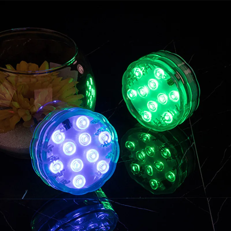 

RGB Remote Control LED Submersible Light Underwater Light Bathtub Pond Aquarium Decorative IP68 Waterproof Night Lamp Pool Light