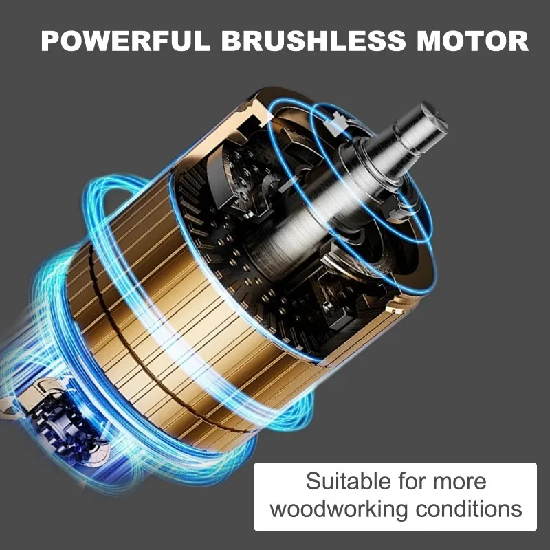 하이머딩거 LB505 40V 브러시리스 무선 6단계 속도 조절 목공용 핸드 우드 엣지 라우터 트리머 DIY 전동 공구, 배터리 미포함