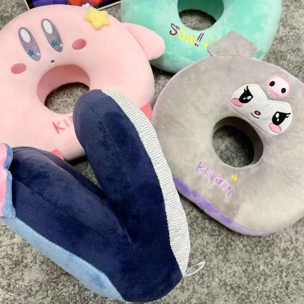 Cartoon Kuromi Stitch Nap Pillow Comfortable Hollow Breathable Stuffed Anime Travel Pillow School Office Nap Pillow Cushion 3