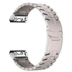 Stainless Steel QuickFit Watch Band - 22mm/26mm - QuickFit 26mm (Titanium Color - S)