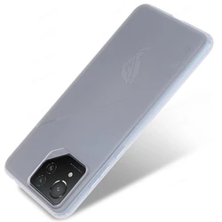 Ultra Thin Soft Silicone Case - Premium Back Cover for ROG Phone 8 Pro (Transparent White)