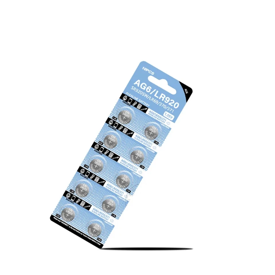 10 Batterie A Bottone AG6 SR920SW SR69 SR921 LR920SW 280-31 V371 D371 605 S921E GP371 CX921 SG6 LR921 Adatte Per Orologio - Foto 4