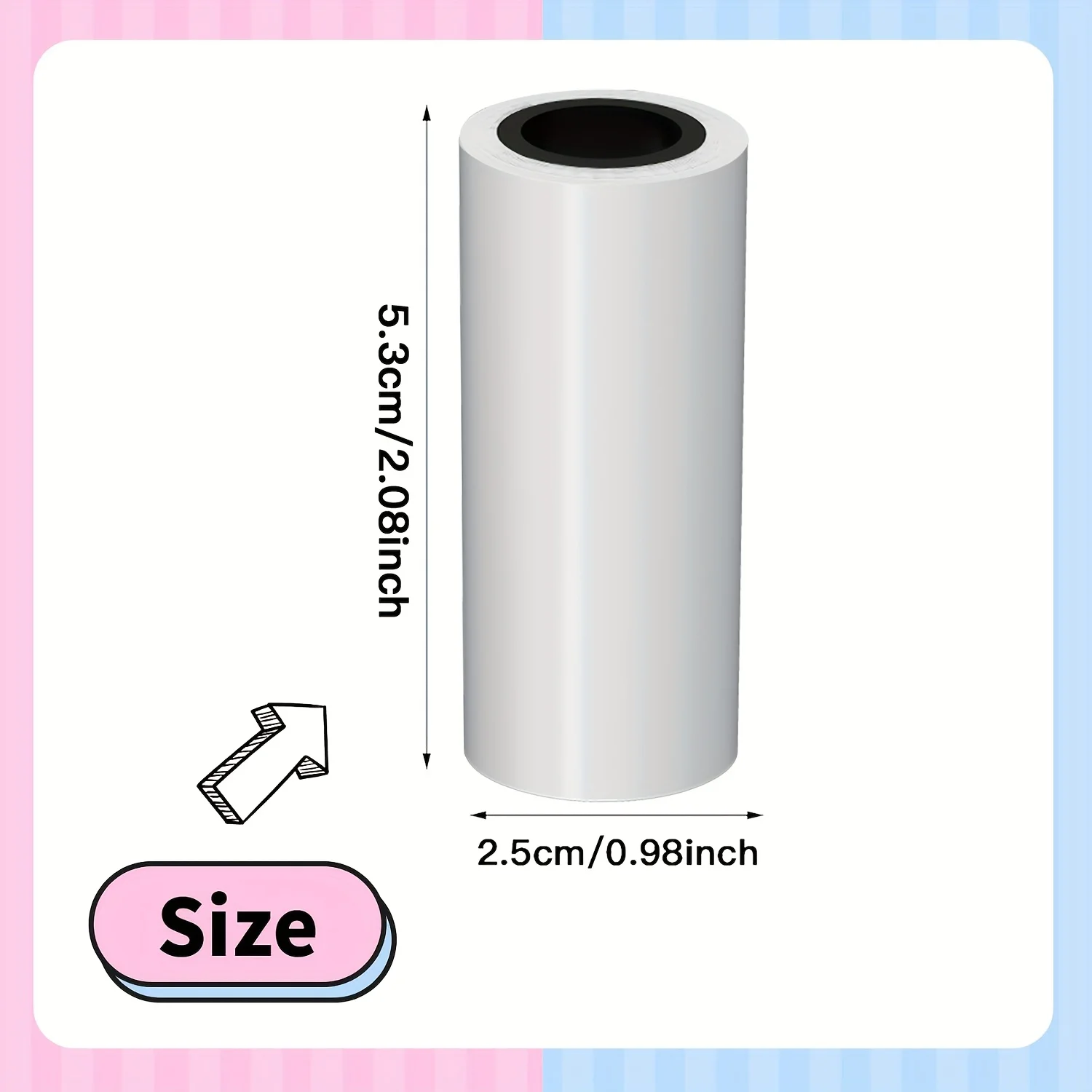 Transparent Stickers, 53mm Transparent Thermal Printing Paper for Mini Portable Receipts, Making Window Decals, M02 T02 Sticker