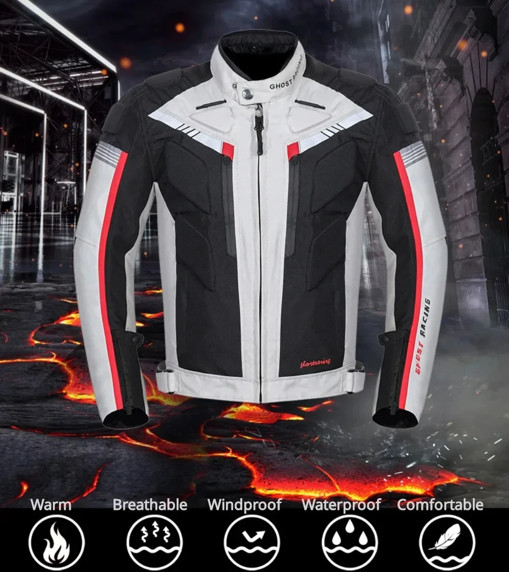 Four Season Winter Motorcycle Cycling Clothing Moto Durable Universal Split Pants Windproof Sports Outdoor Motocross Jacket Suit Motorcycle Jacket Motocross Gear Set
