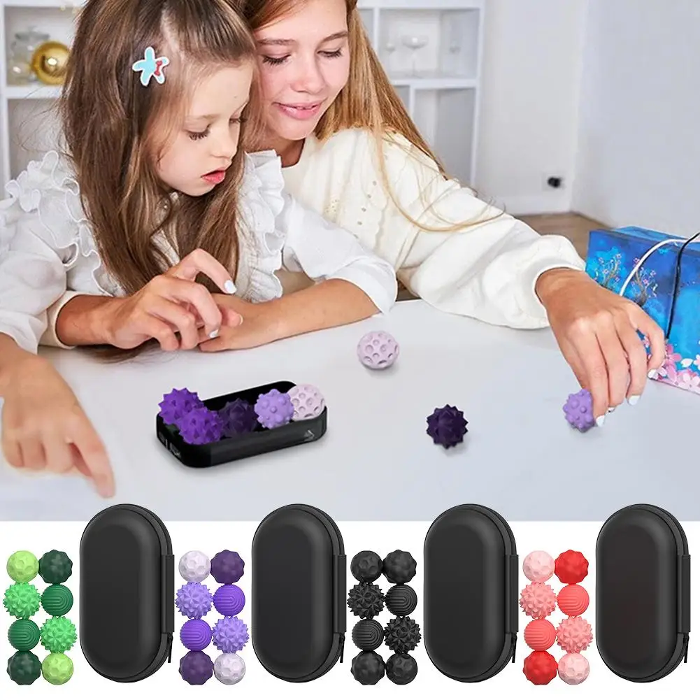Elastic Silicone Magnetic Sensory Balls Fidget Toy Stress Anxiety Relief Autism ADHD Calming Sensory Toy For Kids Adults EDC Gif