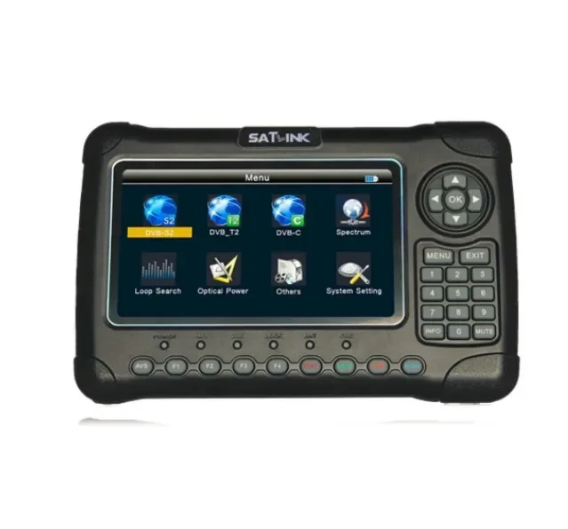 7 "Pollici Satlink Ws-6980 Dvb-S2/T2/C Combo Satellite Signal Satfinder Meter H.265 Mpeg-4 Analizzatore Di Spettro Satellite Sat Finder