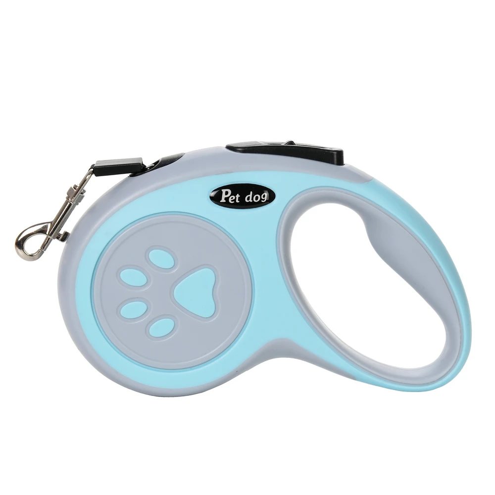Retractable Pet Leash with One-Button Lock and Non-Slip Handle