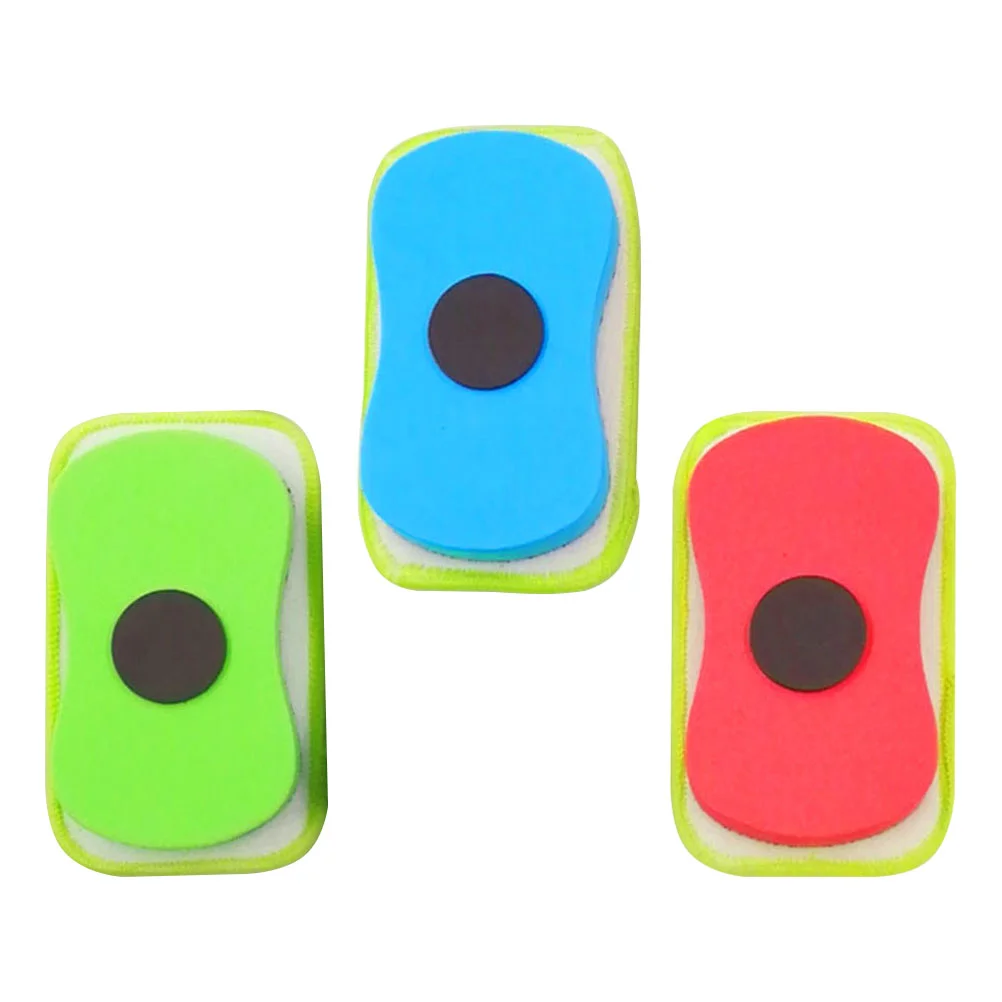 

3 Pcs Eraser Magnetic Board Cleaner School Supply Whiteboard Cleaning Sponges Supplies Dry Dust-free Chalk Wiper Detergent Mini