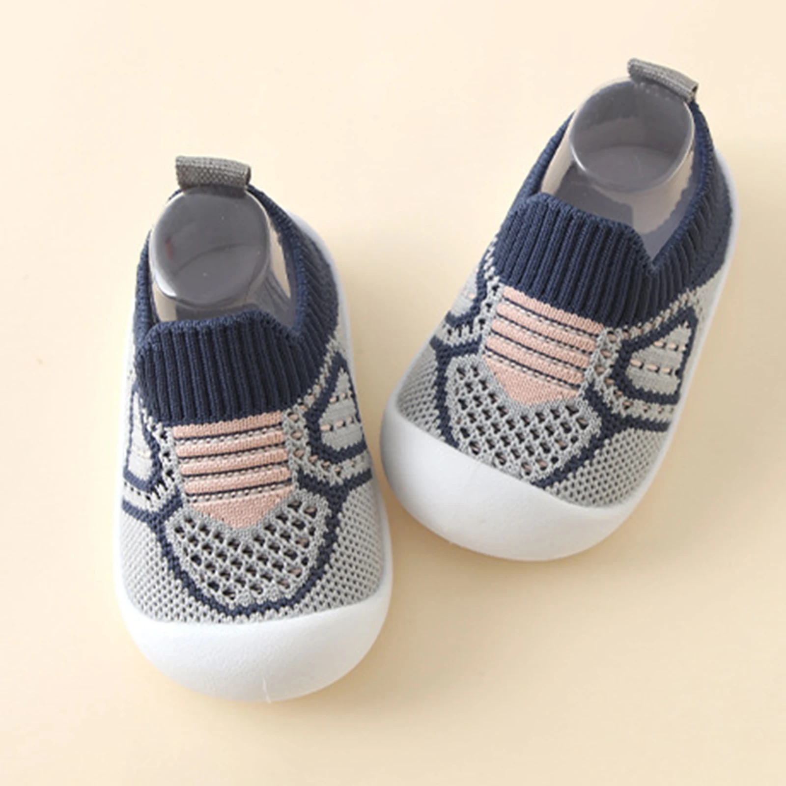 Infant Baby Sock Shoes Soft Rubber Sole Crib Shoes Anti-Slip First Walking