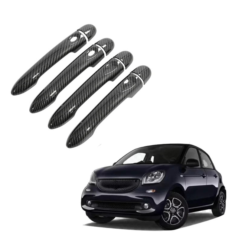 

Фоторамка для Mercedes Benz Smart 453 Forfour 16-2021, внешняя ручка для автомобиля, рисунок из углеродного волокна
