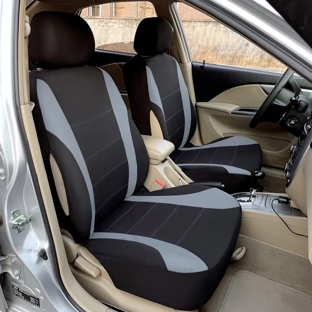 Coprisedili per auto AUTO HIGH universali adatti per la maggior parte delle auto SUV camion furgoni protezione per seggiolino auto in poliestere - coppia anteriore - immagine 2