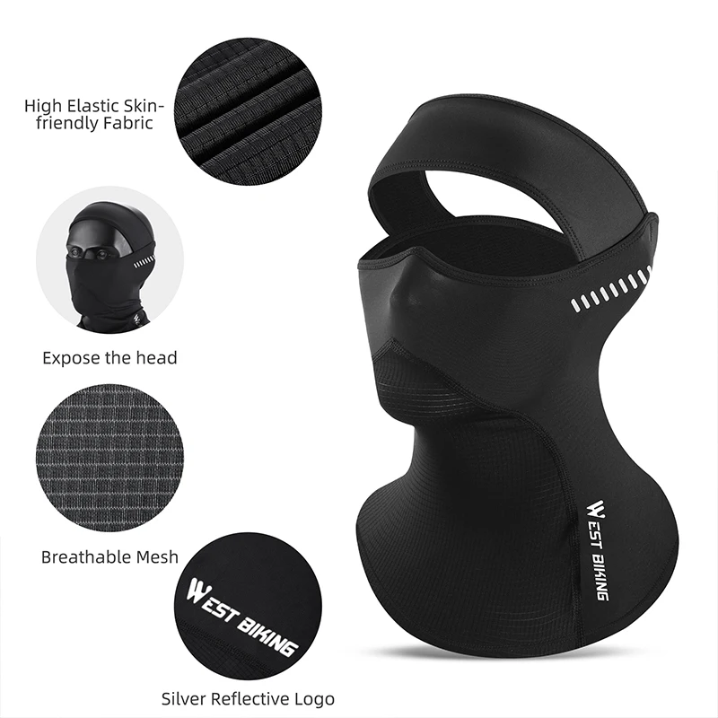 WEST BIKING Sun Protection Balaclava Cycling Mask Anti-UV Men Women  Full Face Bicycle Motorcycle Running Cooling Sport Headgear