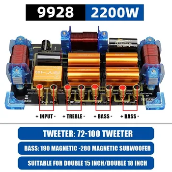 패시브 2 유닛 2200W 1 하이 2 로우 고전력 분배기, 더블 15 