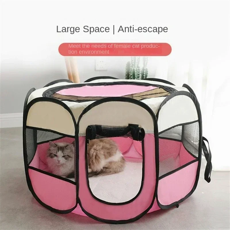 

Octagonal Cage Pet Enclosure Tent Oxford Cloth Waterproof Scratch-resistant Folding Dog Cage Cat Maternity Ward Pet Supplies