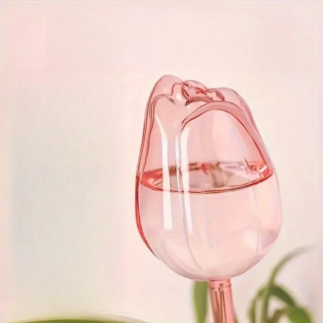 Pink tulip plant watering balls, suitable for indoor and outdoor plants, automatic plant drippers, and automatic watering 5